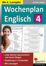 Englisch Kopiervorlagen vom Kohl Verlag- Wochenplan im Englisch Unterricht